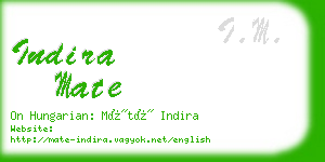 indira mate business card